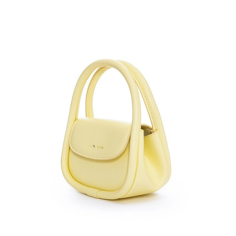 Women's Wedding High Sense Bridal Portable Soft Bread Handbags