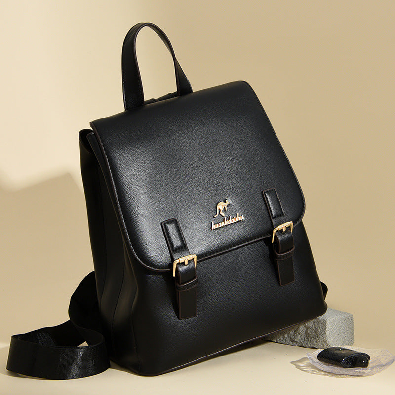Women's Popular Closed Toe Cattle Leather Flow Backpacks