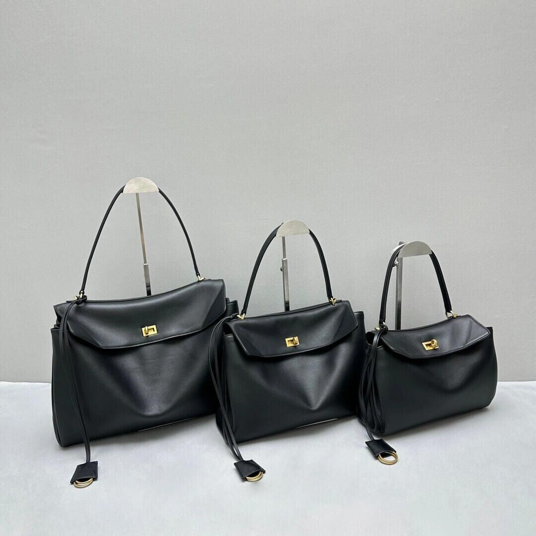 Retro Fashionable Cowhide Kelly Large Capacity Handbags