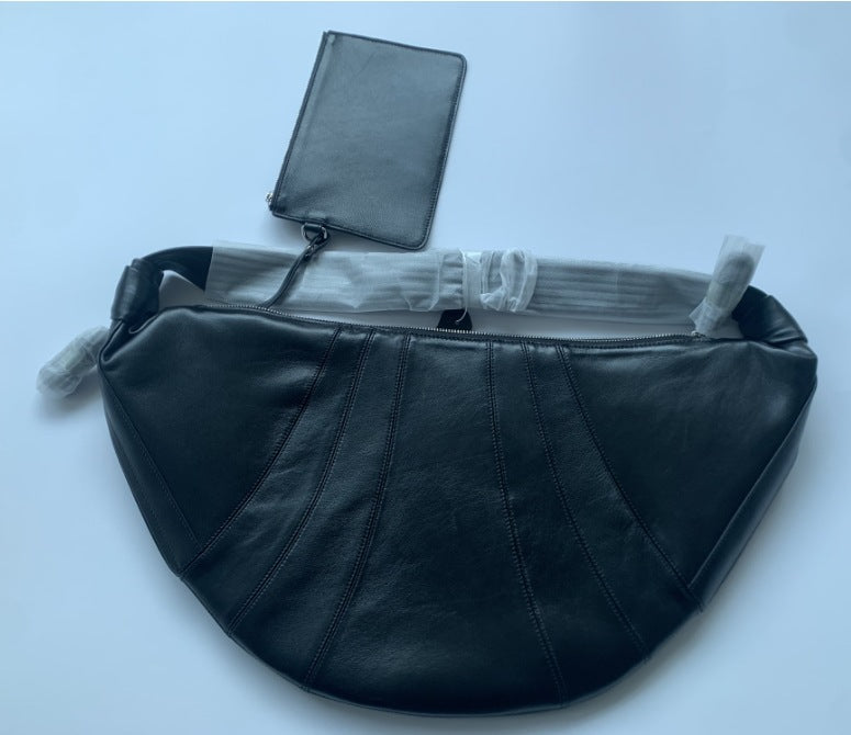 Layer Genuine Leather Dumpling Simple Elegant Neutral Crossbody Bags
