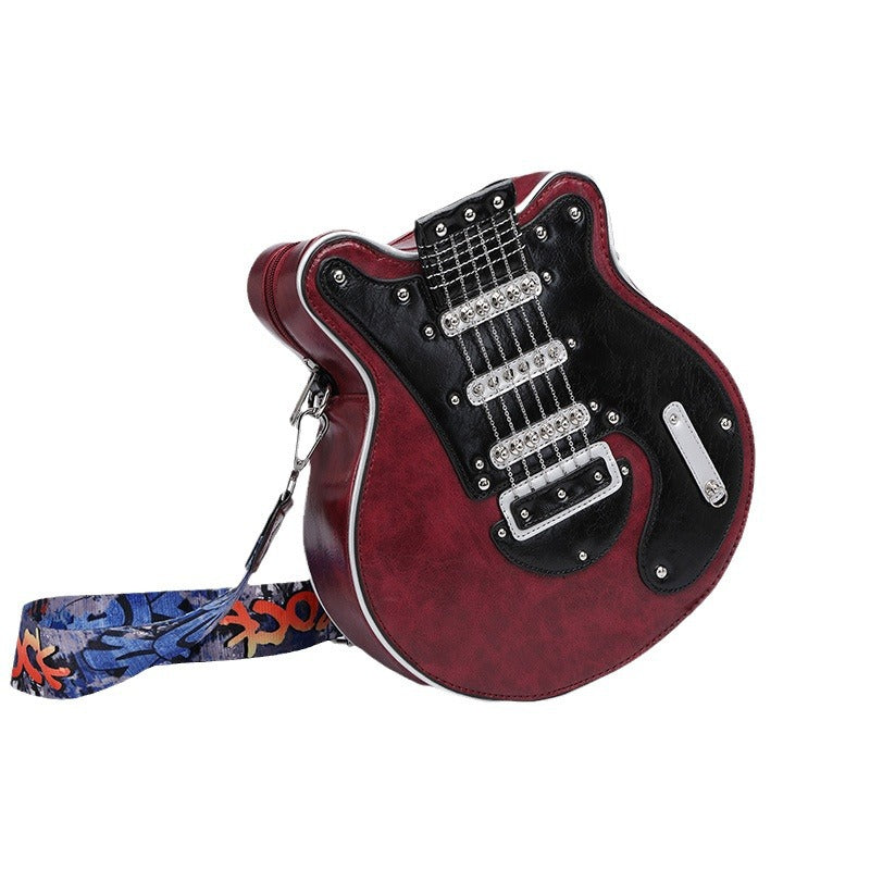 Women's Guitar Shape Handmade Personality Creative Crossbody Bags