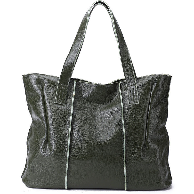 Women's Cowhide Leather Female Large Capacity Genuine Bags