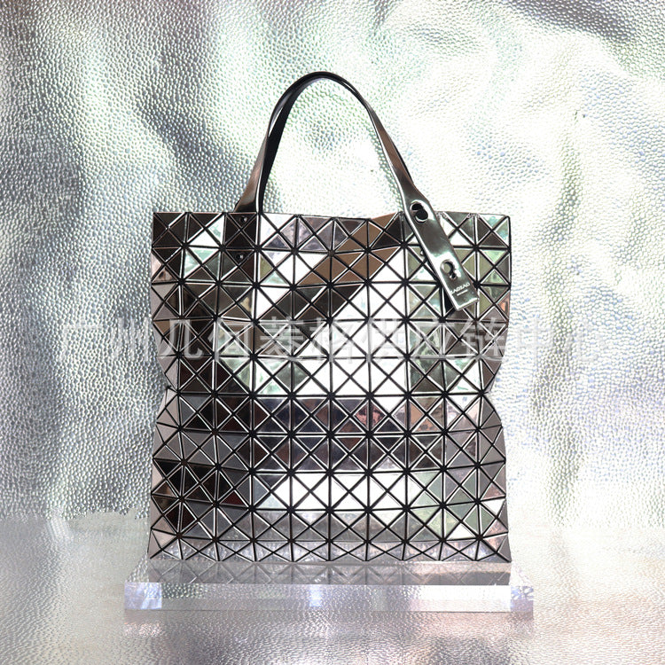 Geometric Diamond Pattern Grid Deformation Portable Shoulder Bags