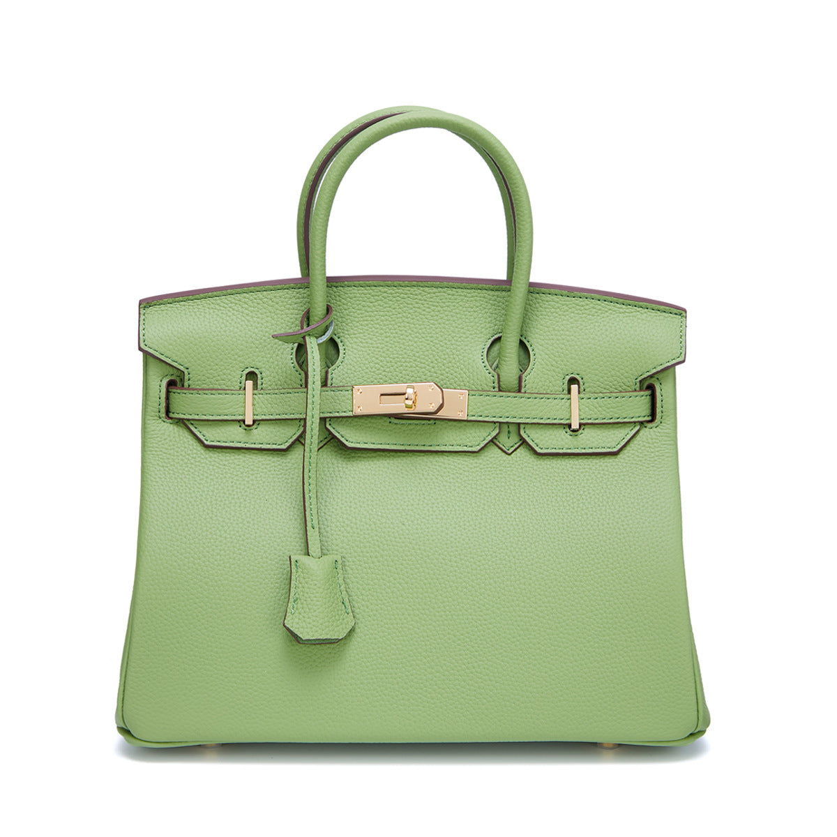 Women's Gold First Layer Cowhide Leather Large Handbags