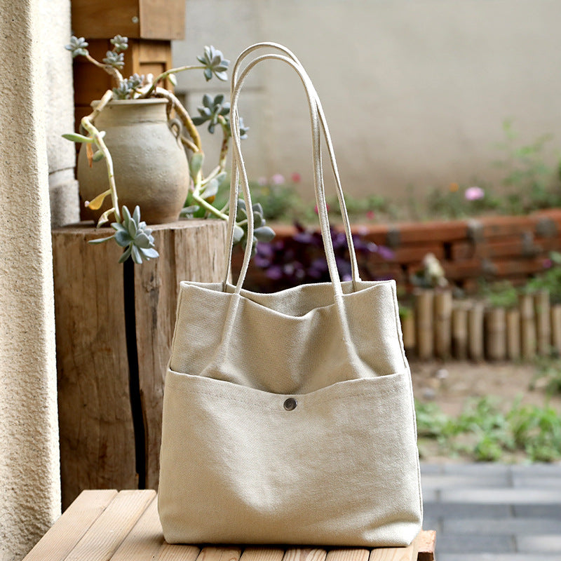 Women's Canvas For College Summer Tutorial Large Shoulder Bags