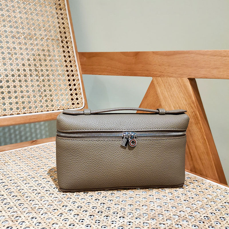 Lunch Box First Layer Leather Female Crossbody Bags