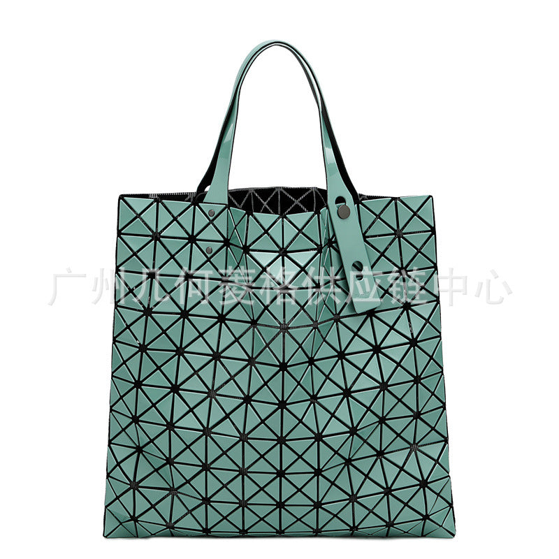 Geometric Diamond Pattern Grid Deformation Portable Shoulder Bags