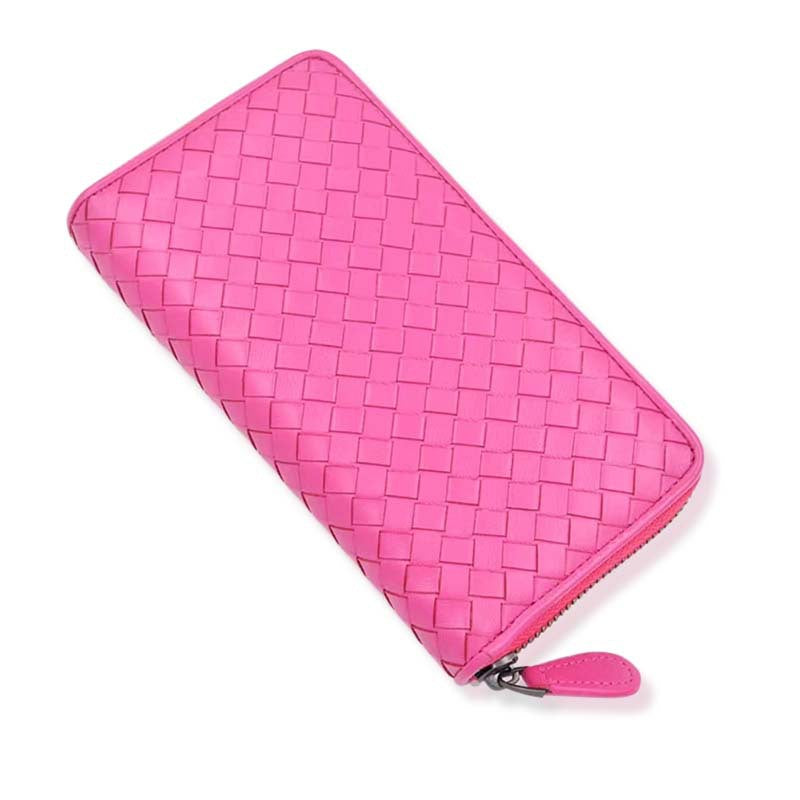 Women's & Men's & Long Genuine Leather Sheepskin Hand-woven Ladies Wallets