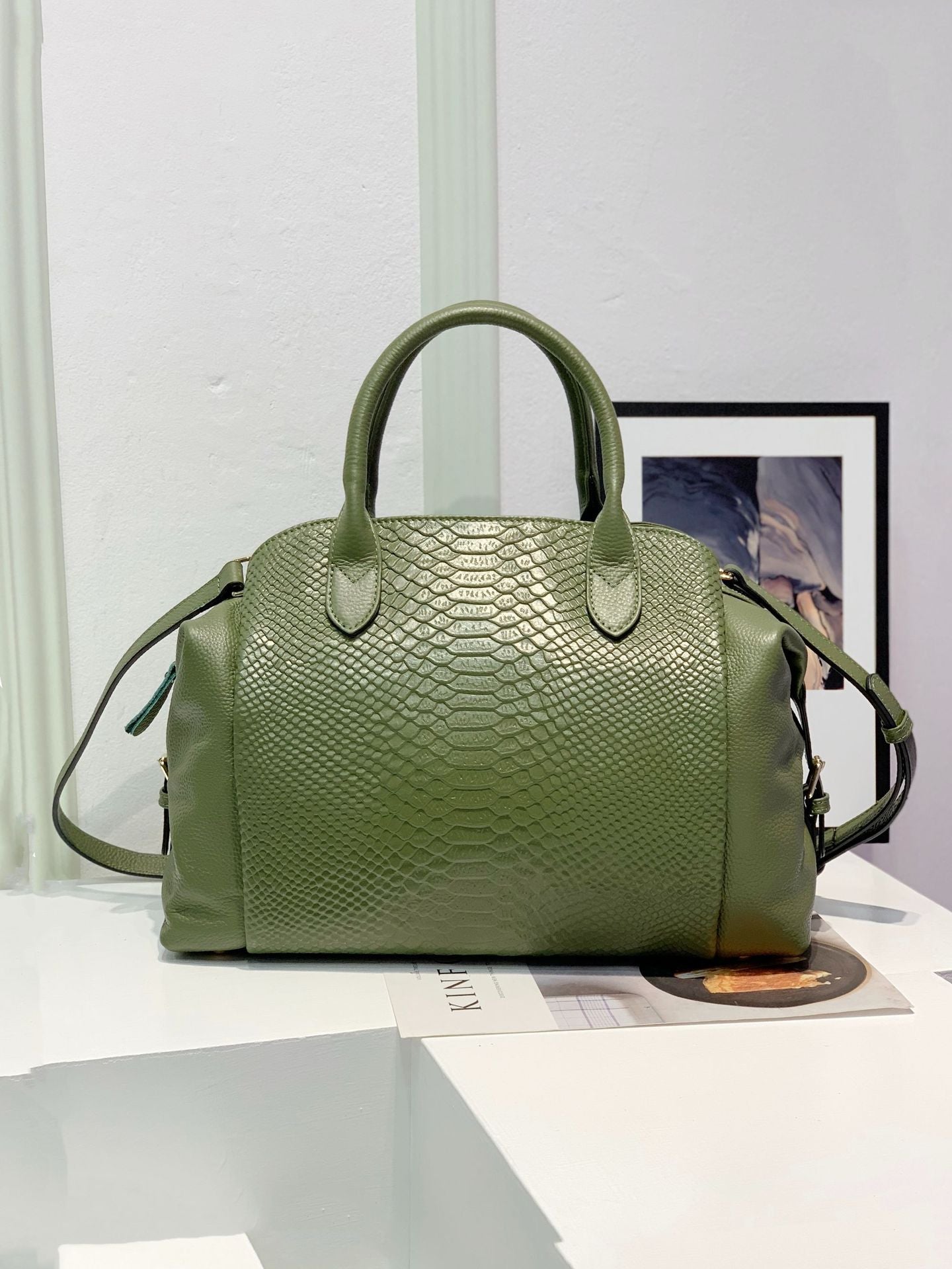 Women's Genuine Leather High-grade Light Luxury Crocodile Handbags