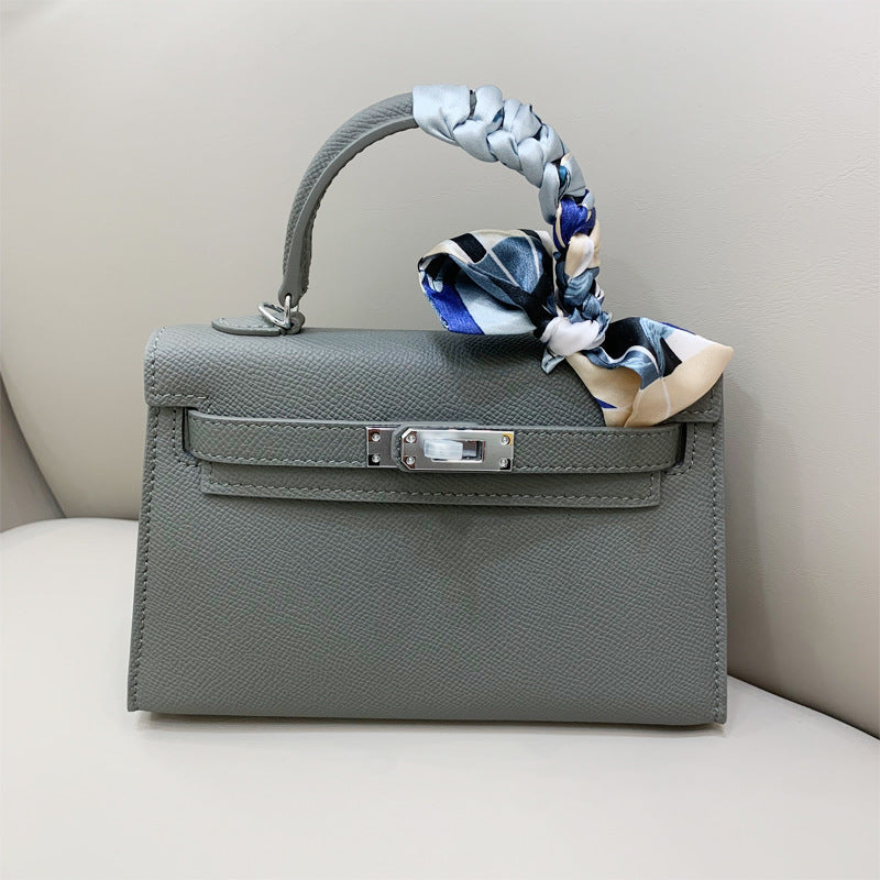 Women's Kelly Hand Palm Print Version Genuine Leather Handbags