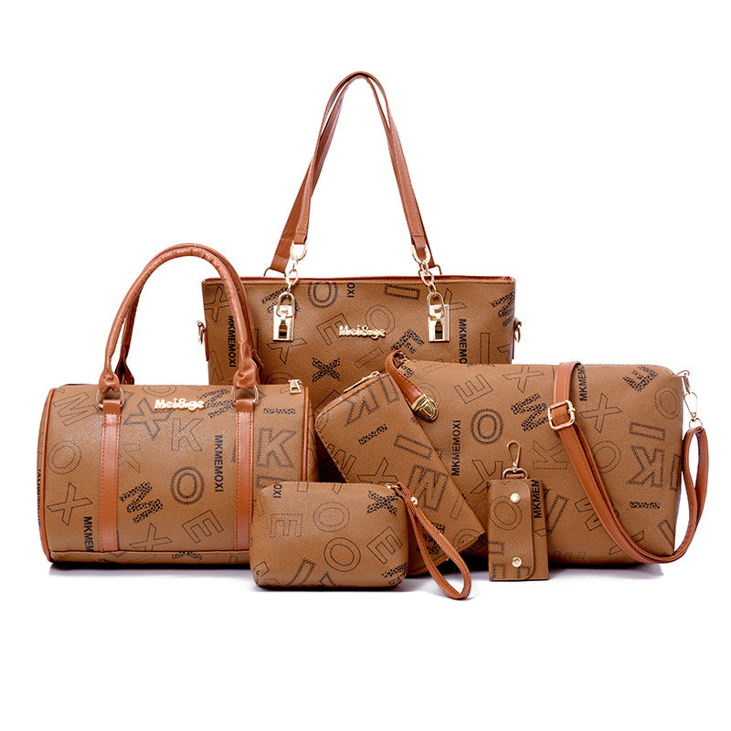 Women's Large Capacity Retro Mother Match Sets Handbags