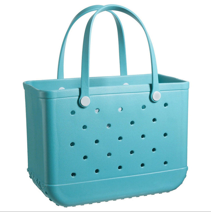 Women's Beach Printed Basket Hole Storage Bags
