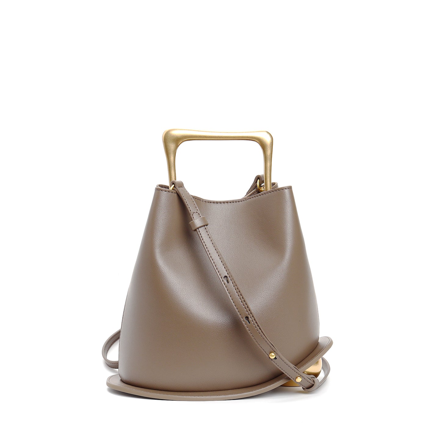 Women's Cowhide Leather Advanced Commuter Vegetable Basket Shoulder Bags