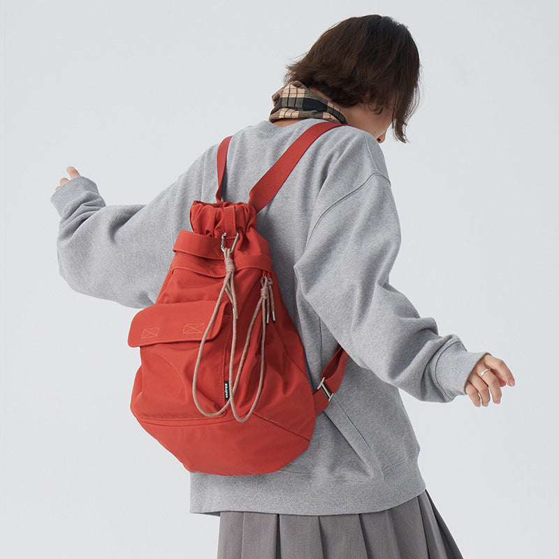 Women's & Men's & Hello Red Drawstring Large Capacity Backpacks