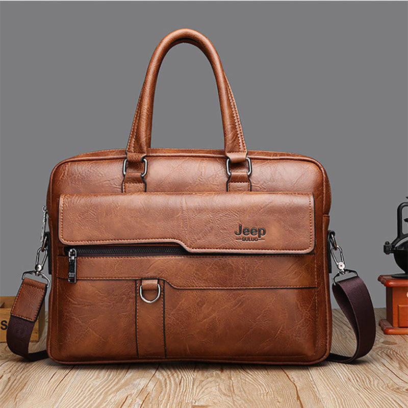 Trendy Classic Business Meeting Bidding Commuter Men's Handbags