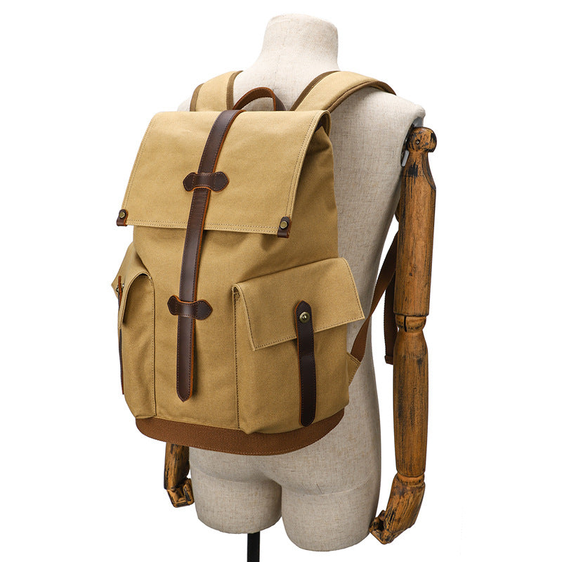 Canvas Retro City Book Portable Lightweight Backpacks
