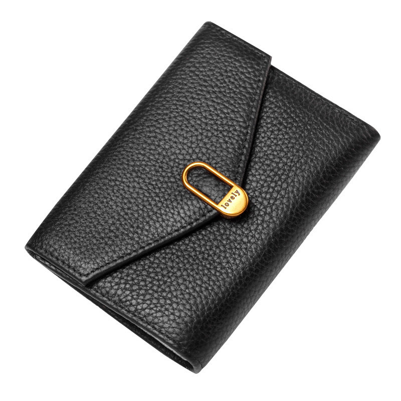 Women's Short Thin Genuine Leather Fashion Soft Card Holder