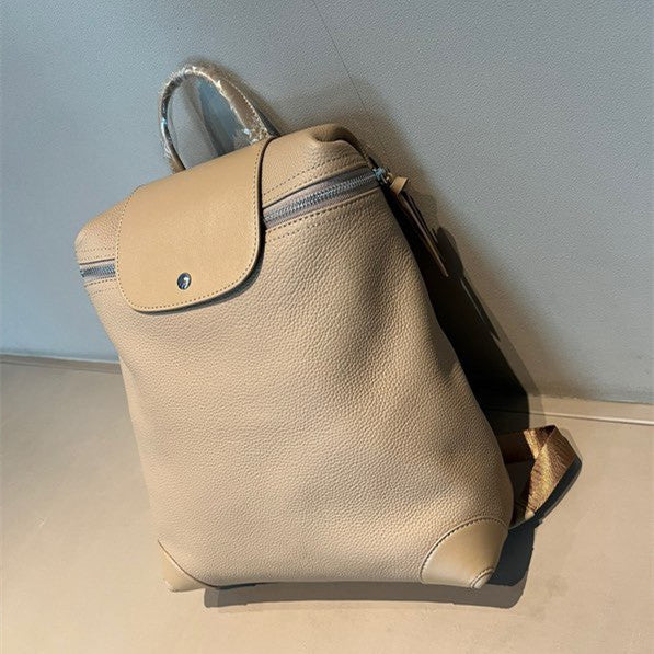 Women's High-grade First Layer Leather Computer Backpacks