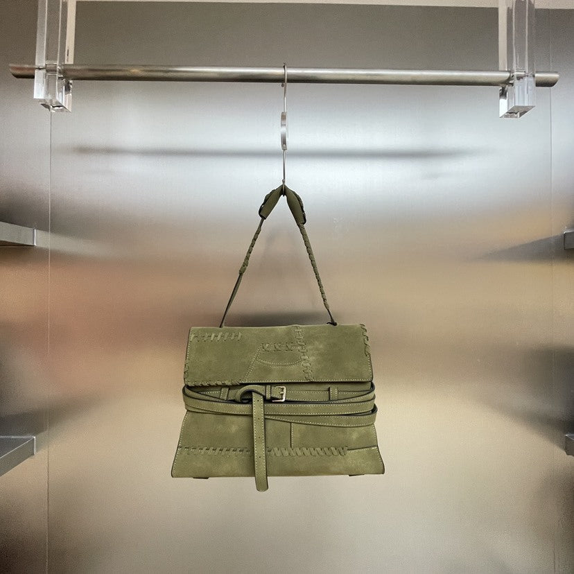 Women's Suede Versatile Abrasive Woven High-grade Handbags