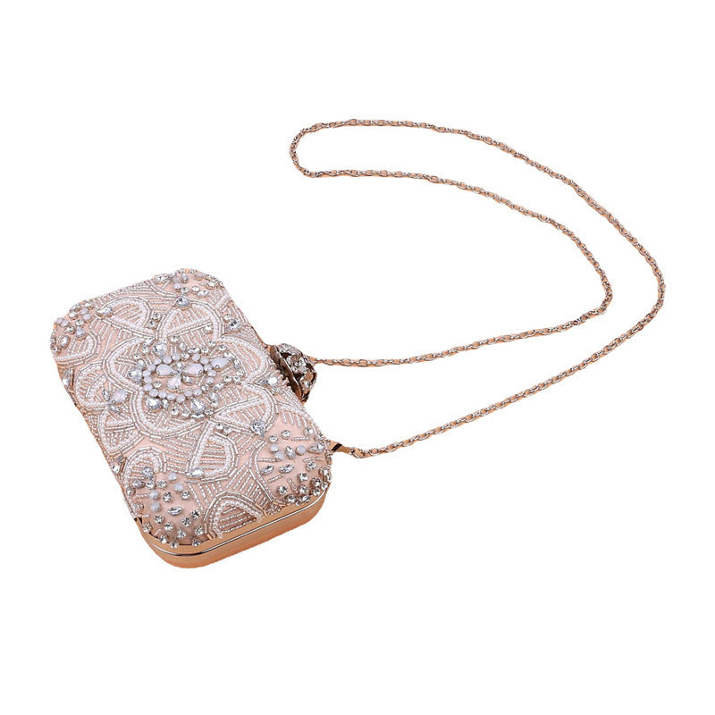 Women's Banquet Pearl Embroidery Dress Garment Diamond Bags