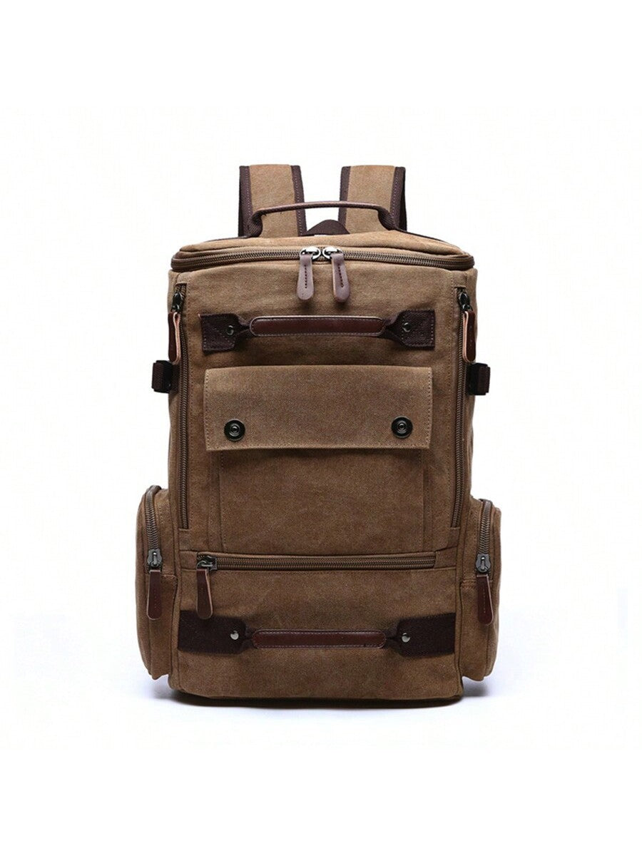 Men's Korean Style Fashion Canvas Large Capacity Backpacks