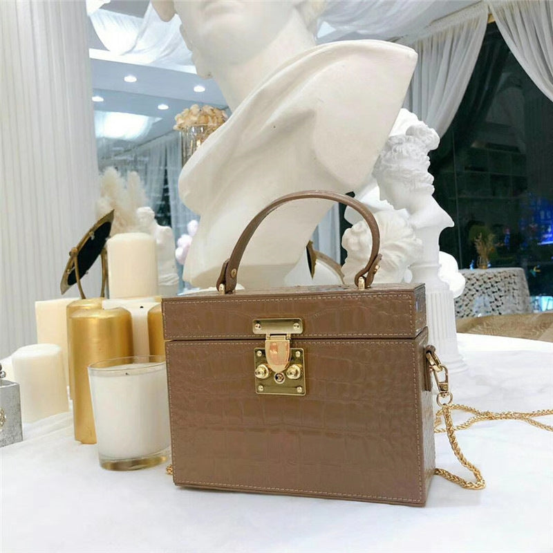 Women's New Elegant Box Chain Portable Bags