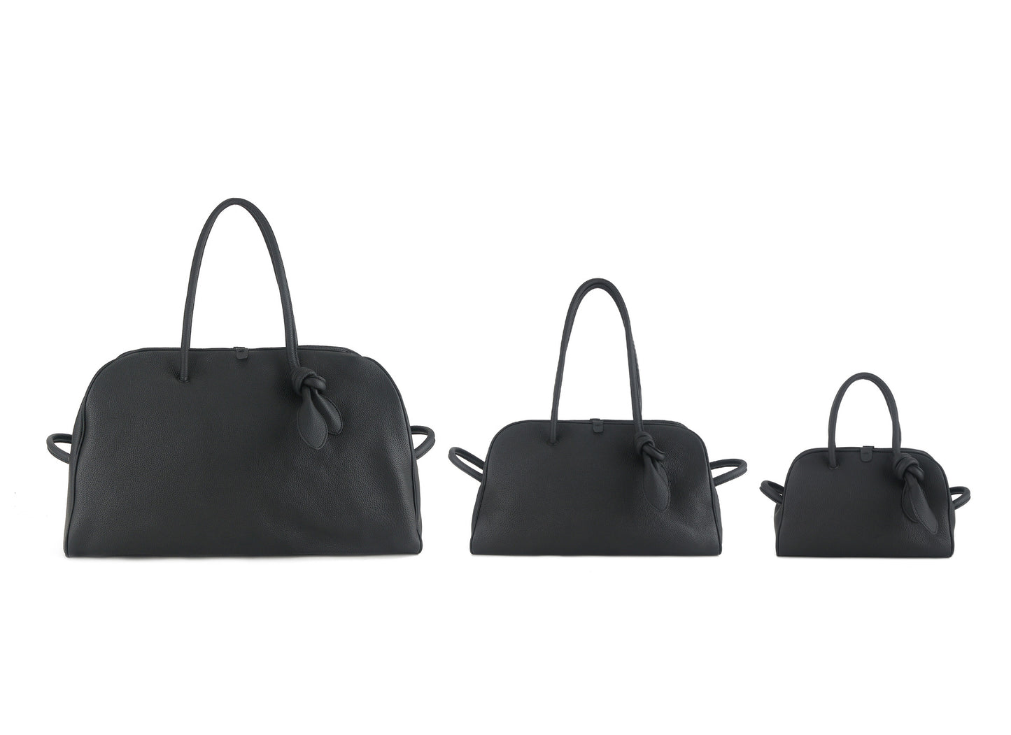 Graceful Fashionable Knotted Design Boston Litchi Shoulder Bags