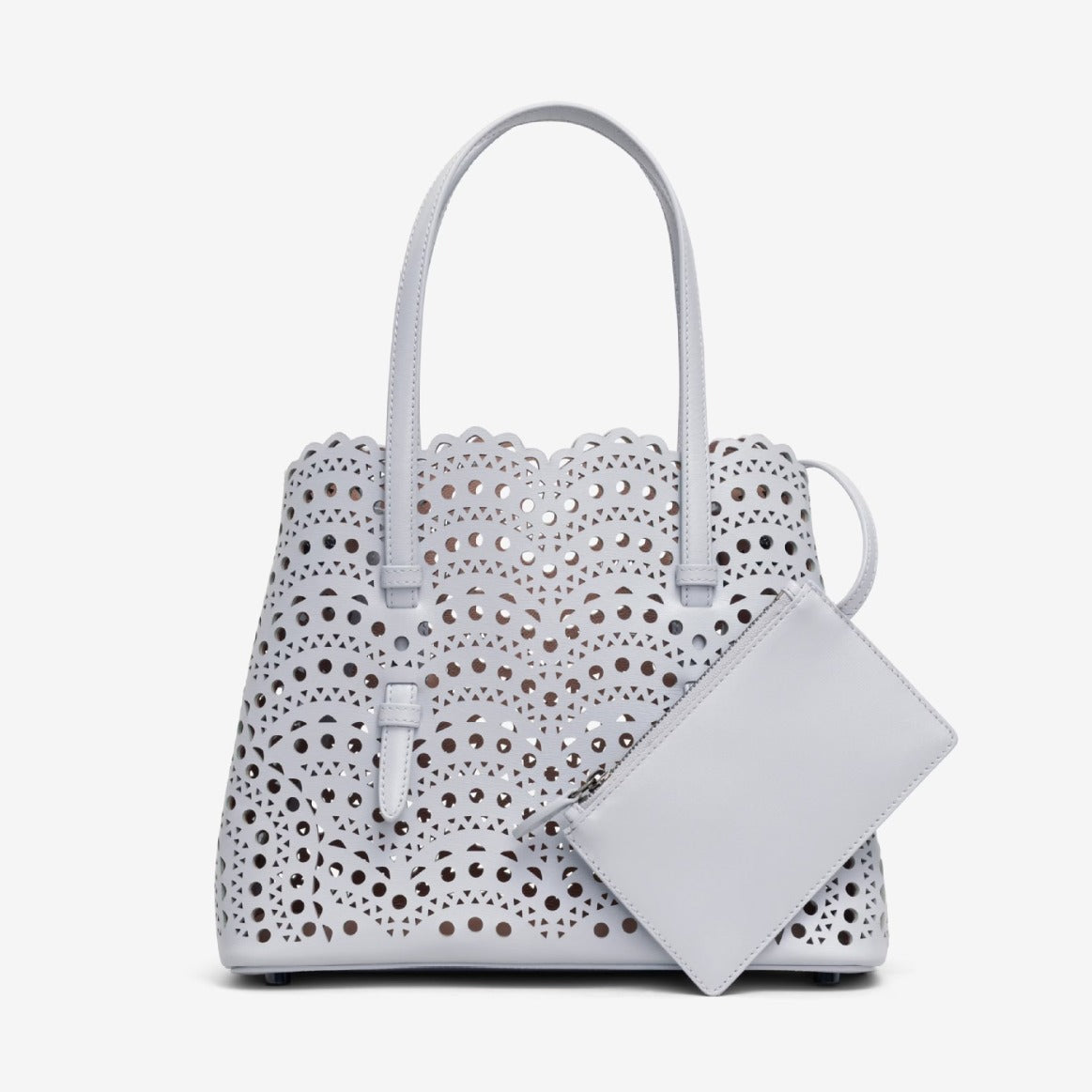 Women's Niche Wave Hollow Carved Cowhide Vegetable Basket Crossbody Bags