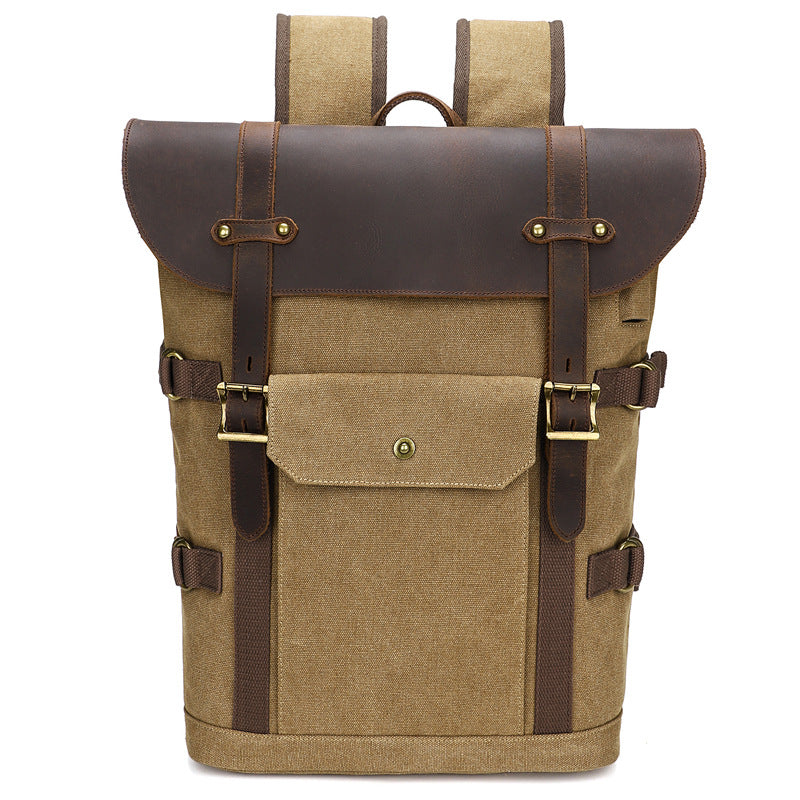 Men's Master Canvas Fashion Computer Retro Crazy Backpacks
