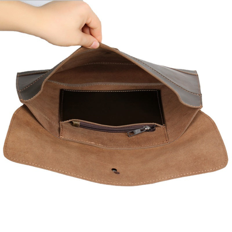 Men's Horse Leather Cattle Genuine File Inch Computer Bags