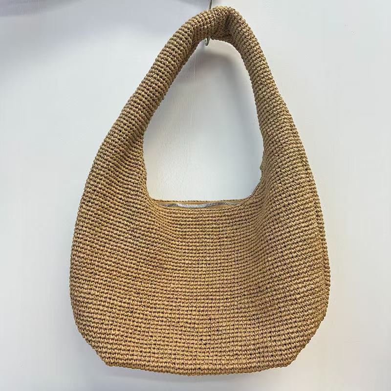 Women's High-grade Straw Woven Large Capacity Underarm Shoulder Bags