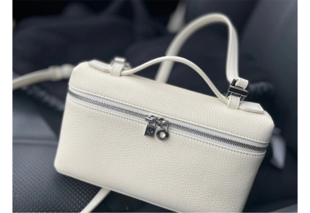 Unique Lunch Box Fashion Cattlehide Leather Crossbody Bags