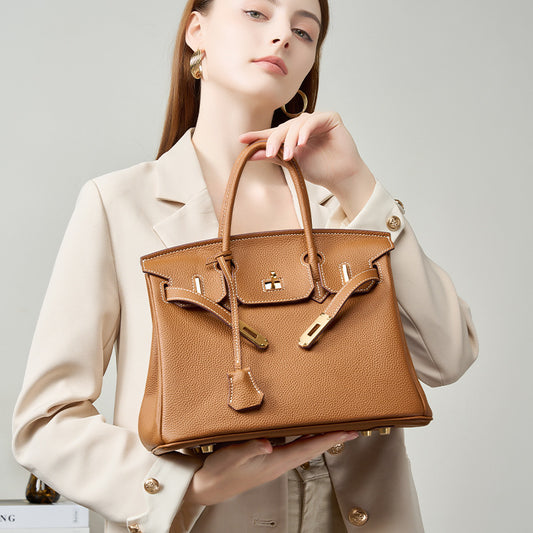 Women's Wax Line First Layer Cowhide Handmade Handbags