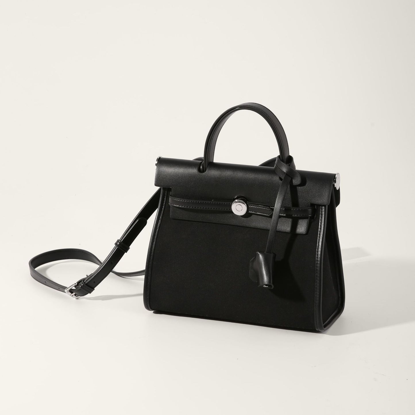 Women's Fashion High-grade Canvas Stitching Kelly Niche Handbags