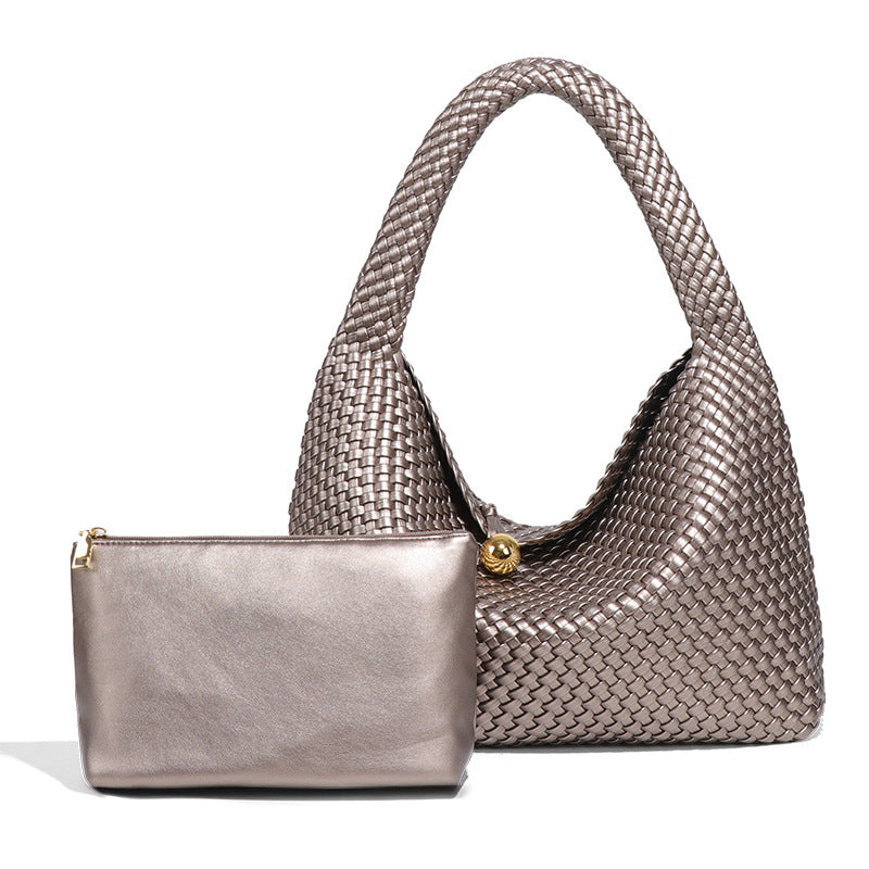Fashion Large Capacity Hand-woven Dumpling Selenodont Armpit Bags