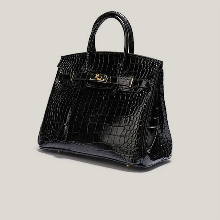 Women's Pattern Genuine Leather First Layer Cowhide Handbags