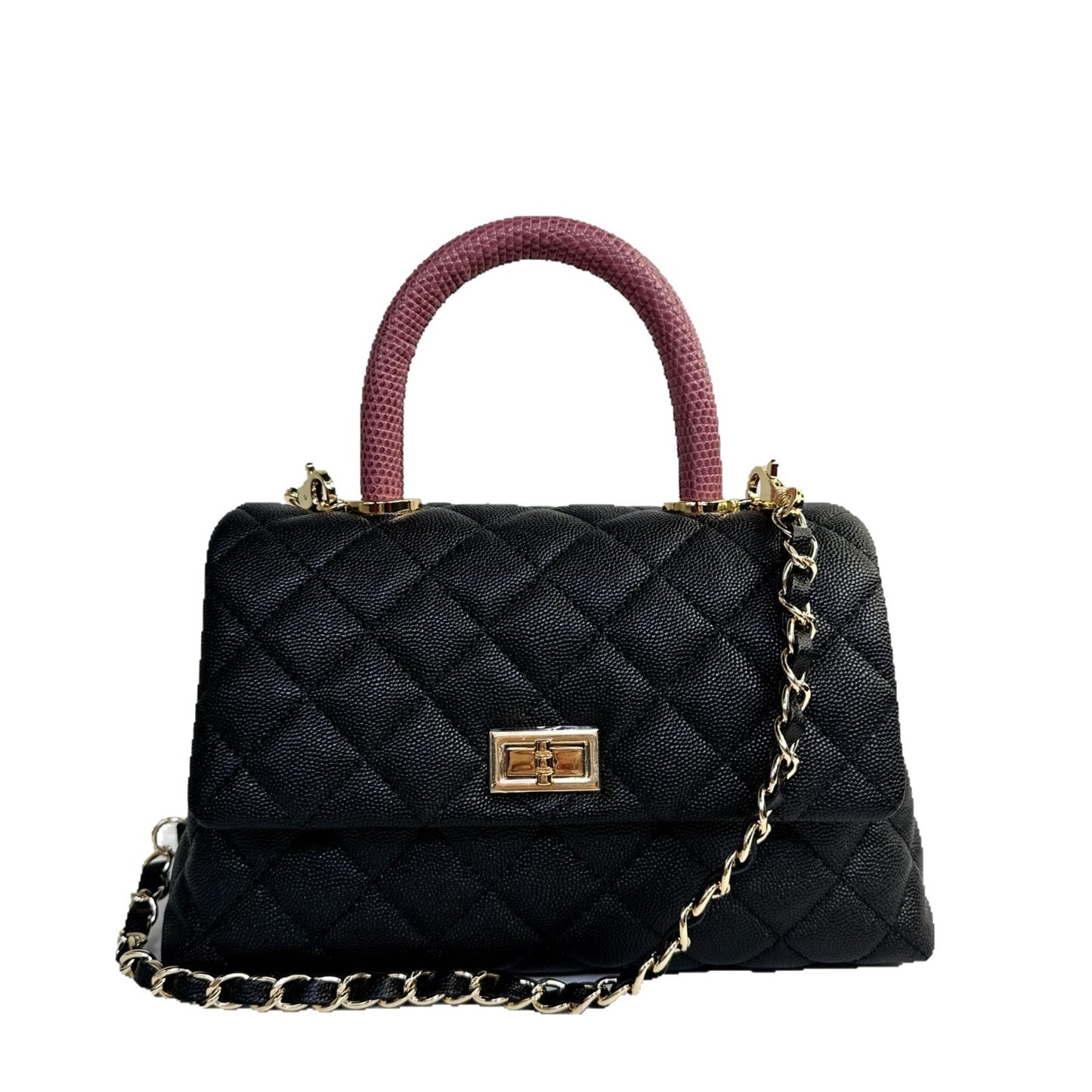 Women's High-grade Genuine Leather Classic Style Caviar Diamond Bags