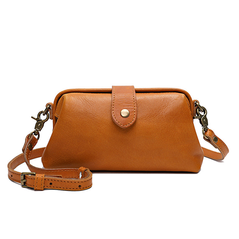 Women's Handmade Dye Penetration Waxing Leather Genuine Crossbody Bags