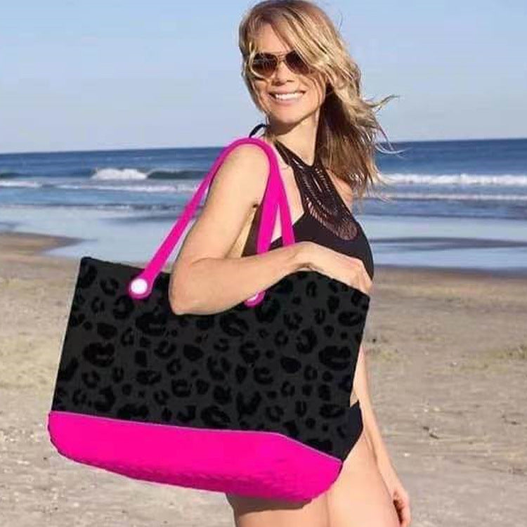Women's Hole Beach Storage Big Printing Basket Handbags