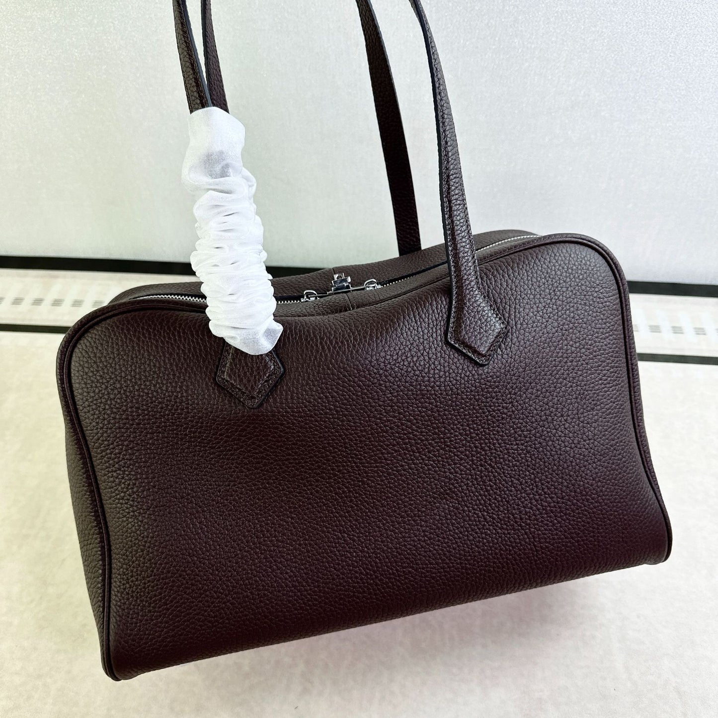 High-grade First Layer Cowhide Victoria Boston Handbags