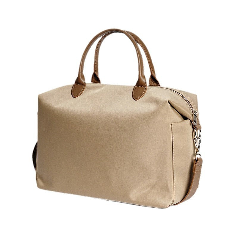 Nylon Waterproof Cloth With Leather Simple Bags