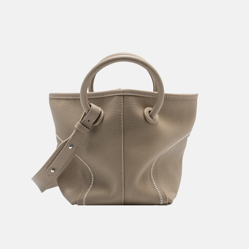 Women's Winter Niche Commuter Basket Portable Soft Handbags