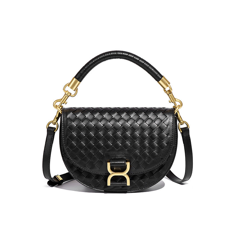 Women's Fashion Woven Saddle Design Versatile High Quality Handbags