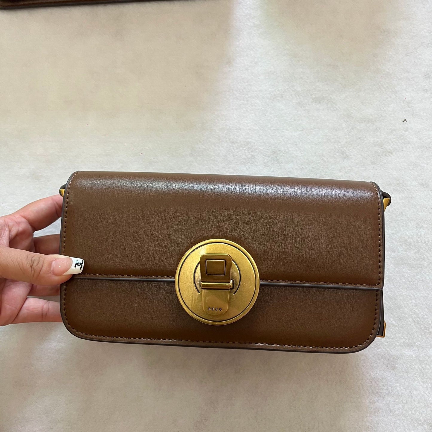 Women's Slouchy Genuine Leather Baguette Design Crossbody Bags