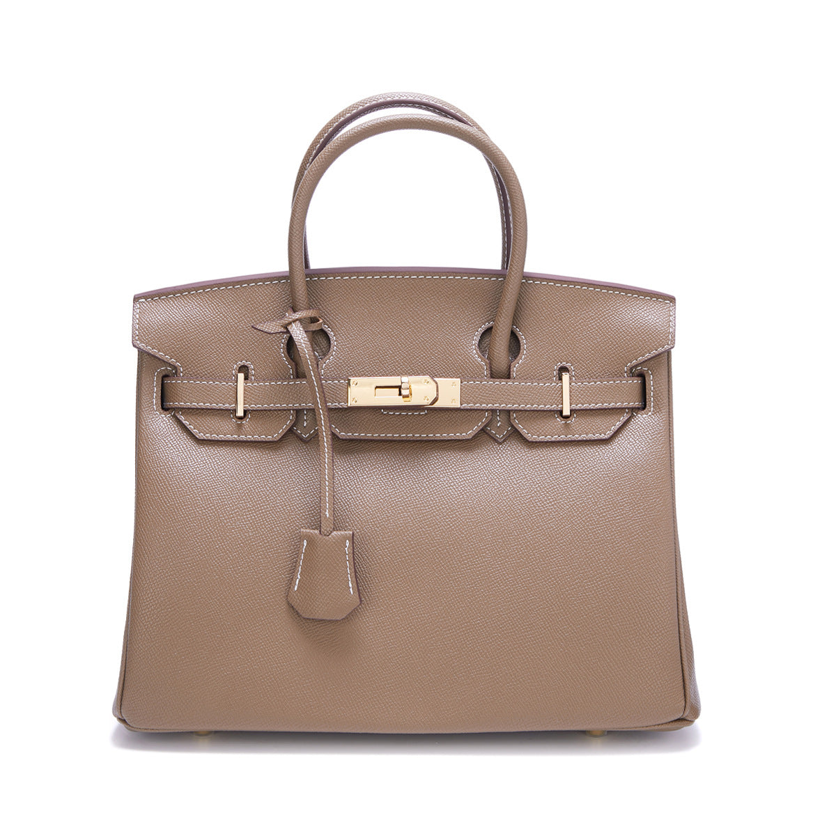 Women's Fashionable Elegant Palm Print Genuine Leather Textured Western Style Handbags