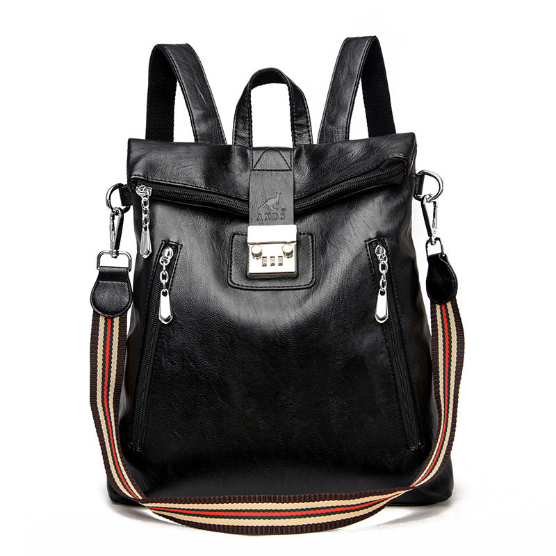 Women's Soft Leather Textured Retro Style Backpacks