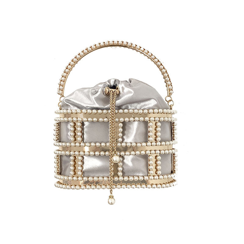 Women's Pearl Diamond Fashion Lady Metal Design Bags