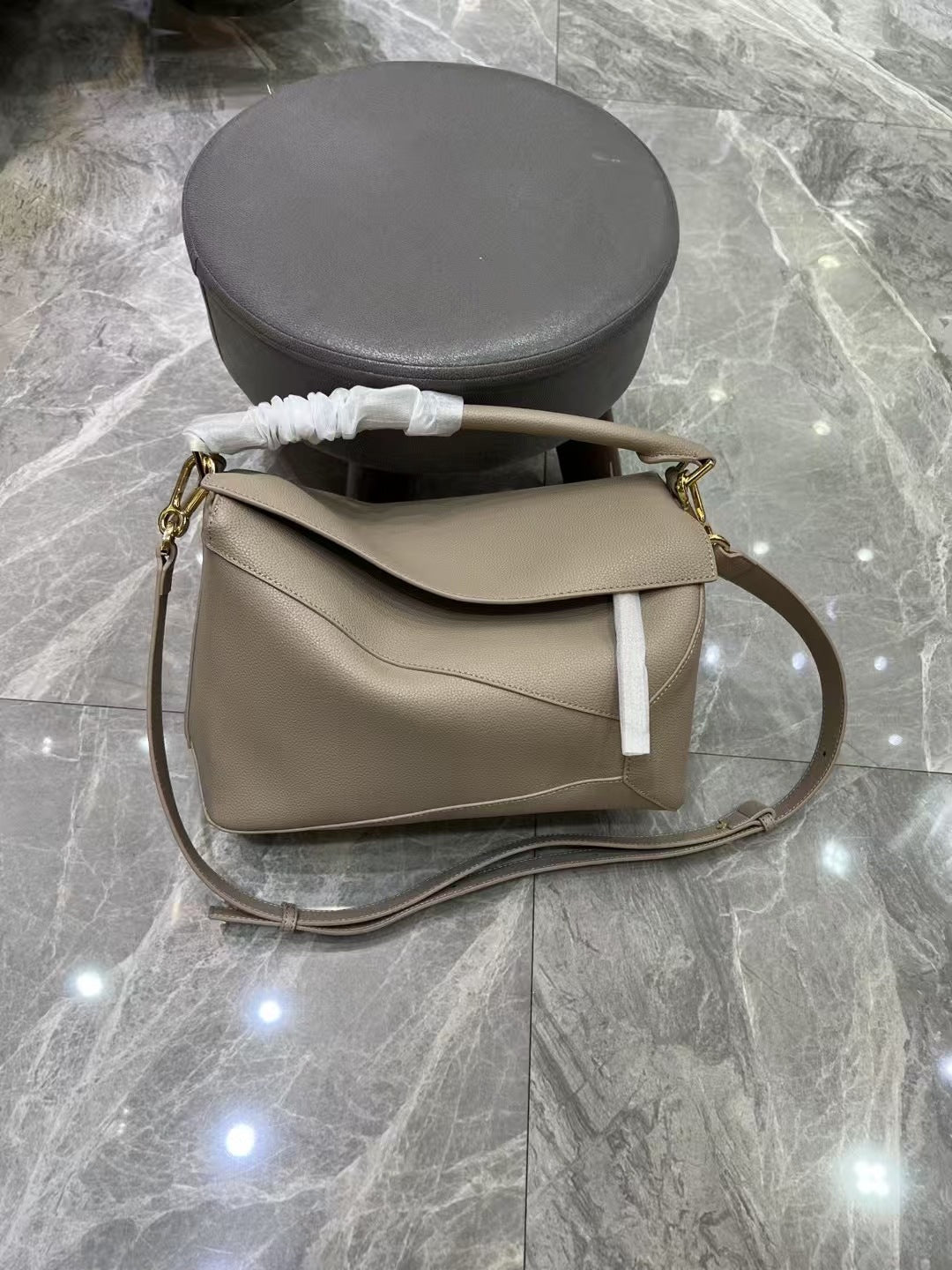 Women's Geometric Original Leather Box Large Capacity Handbags