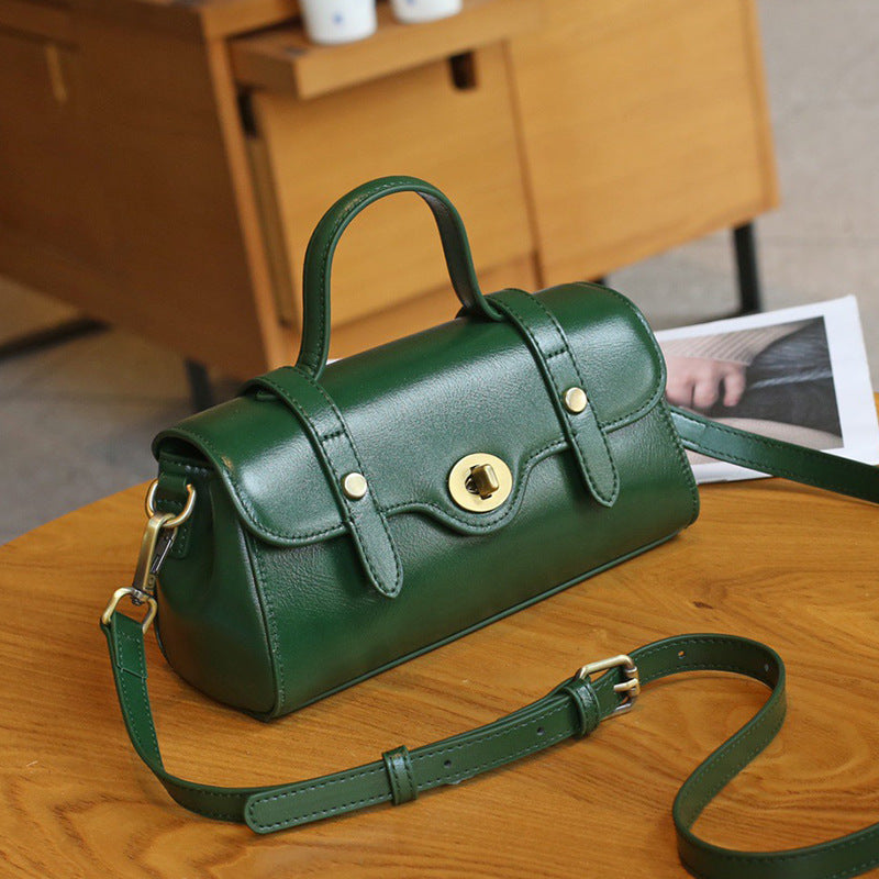 Women's Niche Vintage Cowhide Leather Versatile Shoulder Bags