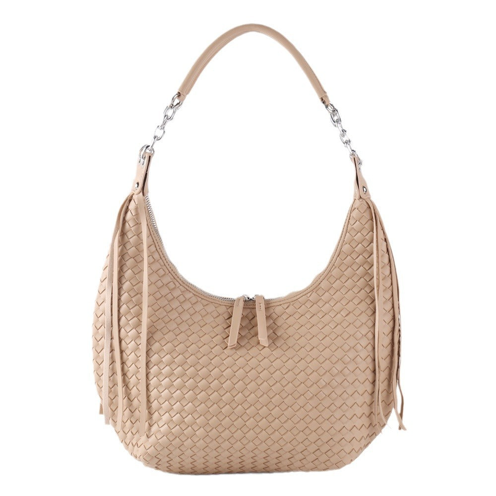Women's Trendy Personality Tassel Chain Big Underarm Fashion Shoulder Bags